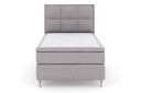 Select No 6 Komplett Sengepakke 120x200 Medium Memory/Pocket   Lysegrå/Sølvben