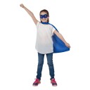 Wicked Costumes Ltd Superhelt Kappe med Maske Blå Barn - One size
