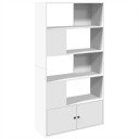  Bokhylle hvit 100x36x189 cm konstruert tre