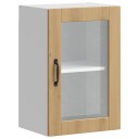  Veggmontert kjøkkenskap med glassdør Porto artisan eik 8721158423627