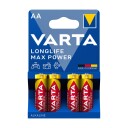 Varta Longlife Max Power AA 2900 mAh Alkalisk Batteri 4-pakk