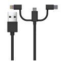 JUST W 3IN1 USB-USBC/LIGHT/MUSB 2M BK