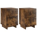vidaXL Nattbordskap 2 stk. Røkt Eik 33,5 x 34,5 x 50 cm Konstruert tre