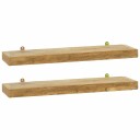vidaXL Vegghyller 2 stk 60x15x6 cm heltre teak