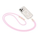 Tech-Protect Tech-Protect C7s Rope Crossbody-Bånd Baby Rosa/Gull