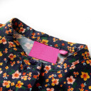 vidaXL Barneskjorte med båndkrage marineblå 116