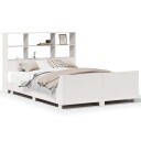  Sengeramme uten madrass hvit 140x190 cm heltre furu 8721158624895