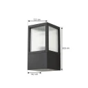 Lucande - Klemens Utendørs Vegglampe Rifled Svart
