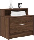  Nattbord med skuff brun eik 51x31x47 cm 8721158575593