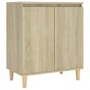 vidaXL Skjenk med ben i heltre sonoma eik 60x35x70 cm sponplate
