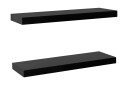 Vegghyller 2 stk svart 60x20x3,8 cm  