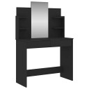  Sminkebord med speil svart 96x39x142 cm 8721012134119