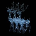 vidaXL Julereinsdyr akryl 3 stk 120 cm kaldhvit