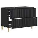 vidaXL Baderomsvaskeskap ARNHEM Svart 82 x 41 x 59 cm Konstruert tre