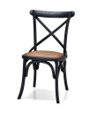 Newport Cross spisestol Black Drifted Oak