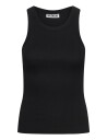 Weekday Fitted Rib Tank Top   Black   XXS