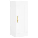  Veggmontert skap hvit 34,5x34x90 cm konstruert tre