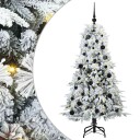  Kunstig sammensatt juletre med 150 LED grønn 150 cm PE og PVC