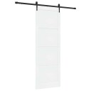 vidaXL Skyvedør med Utstyr Sett Hvit 83x232 cm Solid Tre Furu