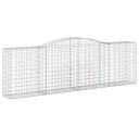 vidaXL Gabionkurver buede 5 stk 400x50x120/140 cm galvanisert jern