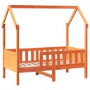  Barneseng med tak voksbrun 70x140 cm heltre furu 850715 850715