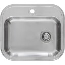 JUVEL BARENTS kjøkkenvask 480x340x145mm plan bunnventil/hh stål grov