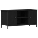  TV benk Svart Eik 100x40x50 cm Konstruert Tre og Stål