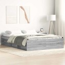 vidaXL Sengeramme grå sonoma 120x190 cm 8721012158559