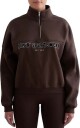 Aim'n - Collegegenser Varsity Sweat Half Zip - Brun