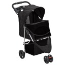 vidaXL Hundevogn sammenleggbar svart 80x46x98 cm oxford-stoff