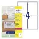 Avery værbestandige fraktetiketter  -20Oc Til +80Oc  hvit 99,1 X 139 modell L7994-25