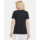 Nike Club T Shirt Dame Black/White S