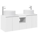 vidaXL Baderomsskapsett 3 stk. Hvit 49,5 x 44,5 x 65,5 cm