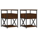 vidaXL Nattbord 2 stk brun eik 40x42x55 cm konstruert tre