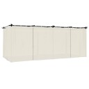  Paviljong med gardiner kremhvit 6x3 m stål 4003920