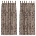  Gardin med gardiner 2 pcs Cappuccino 225 x 140 cm Fløyel