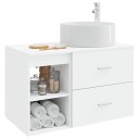  Baderomsinnredningssett 2 pcs Hvit Konstruert tre