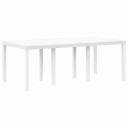 Hagetabell Hvit 200x100x73 cm Poly Rattan