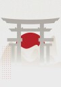 Posterbox Torii Gate Red Sun Plakat Plakat / 50x70cm
