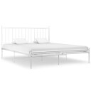 vidaXL Sengeramme hvit metall 180x200 cm