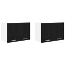  Hengende skap Riga 2 pcs Svart eik og hvit 60 x 31 x 40 cm