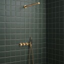 Vola 5471R-081ST Dusjtermostat, med hode- og hånddusj, sort matt