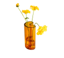 Bror vase 16 cm amber