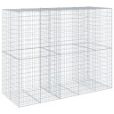 Gabionkurv med deksel 250x100x200 cm galvanisert jern