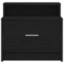  Nattbord med skuff svart eik 51x31x47 cm 8721158575494