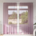  Voilegardiner med hemper 2 stk lilla 140x245 cm 8721158553102