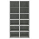 vidaXL Skohylle betonggr? 54x34x100,5 cm konstruert tre