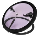 1852 Dekksluke i aluminium rund - Sort - 480 mm - 545 mm