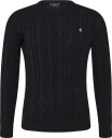 Morris Nathan Cable Oneck   BLACK   M