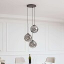 Lindby Valentina hengelampe glass  sirkel  3 lysk